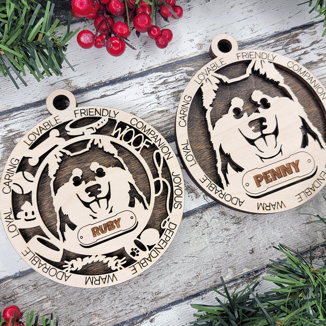 Finnish Lapphund Personalized Dog Ornament