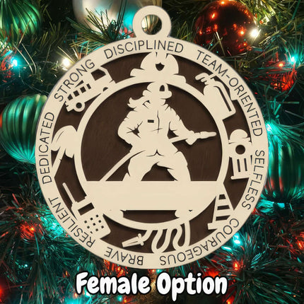 Firefighter Personalized Occupation Ornament