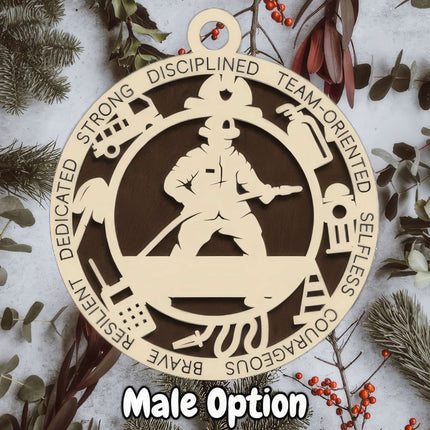 Firefighter Personalized Occupation Ornament