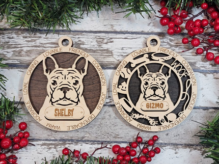 French Bulldog Personalized Dog Ornament