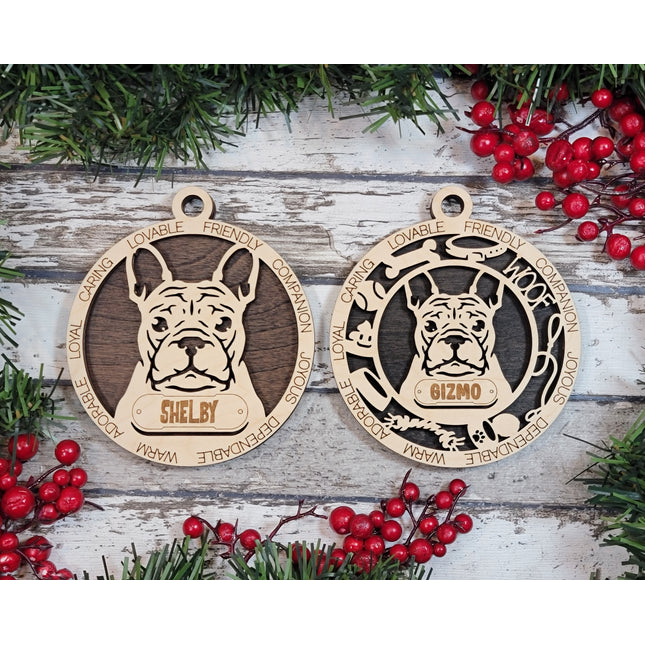 French Bulldog Personalized Dog Ornament