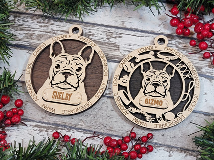 French Bulldog Personalized Dog Ornament