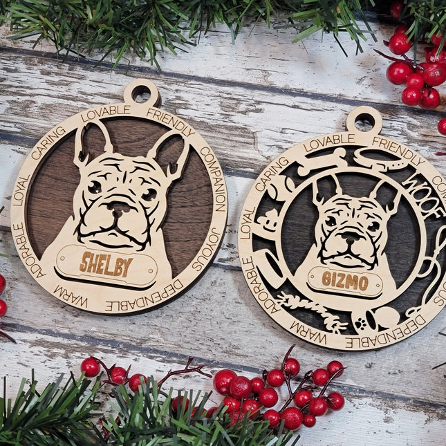French Bulldog Personalized Dog Ornament