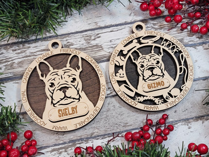 French Bulldog Personalized Dog Ornament