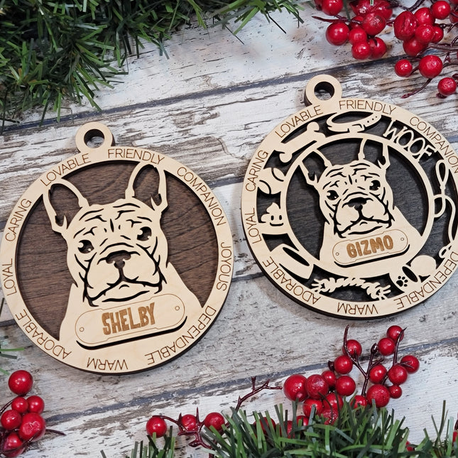 French Bulldog Personalized Dog Ornament