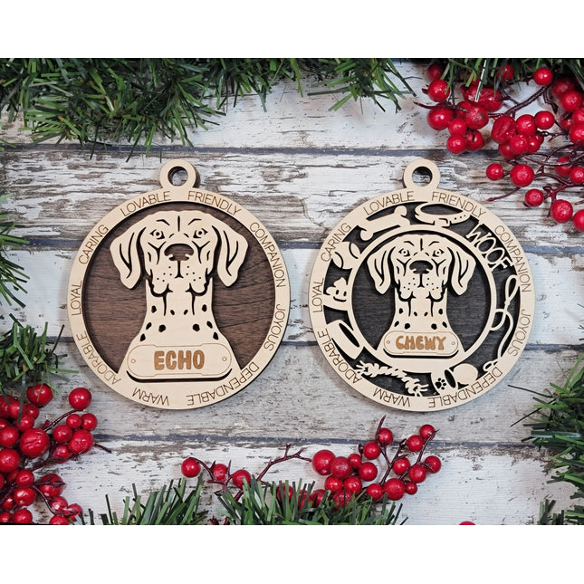 German Shorthaired Pointer Personalized Dog Ornament