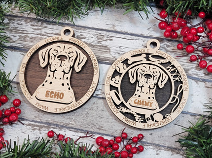 German Shorthaired Pointer Personalized Dog Ornament