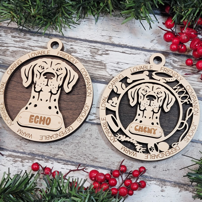 German Shorthaired Pointer Personalized Dog Ornament