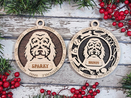 Golden Doodle Personalized Dog Ornament