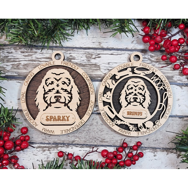 Golden Doodle Personalized Dog Ornament