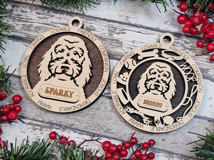 Golden Doodle Personalized Dog Ornament
