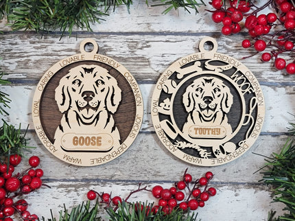 Golden Retriever Personalized Dog Ornament