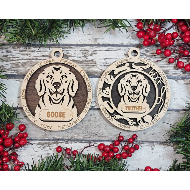 Golden Retriever Personalized Dog Ornament