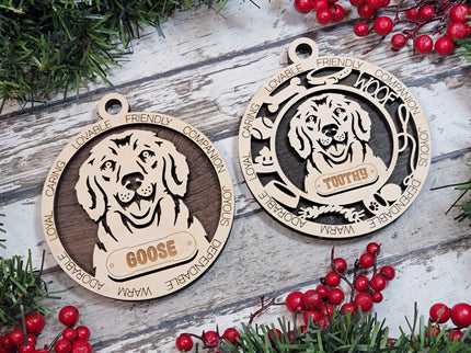 Golden Retriever Personalized Dog Ornament