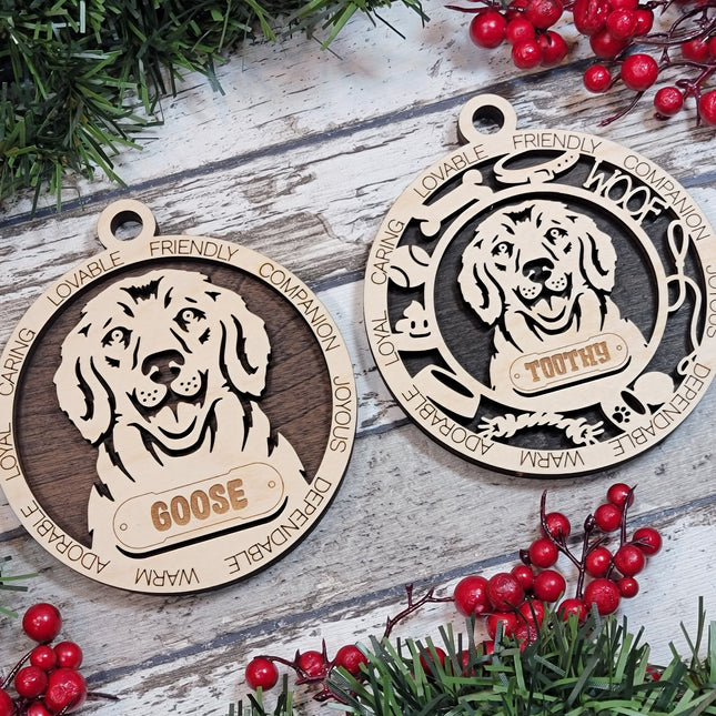 Golden Retriever Personalized Dog Ornament