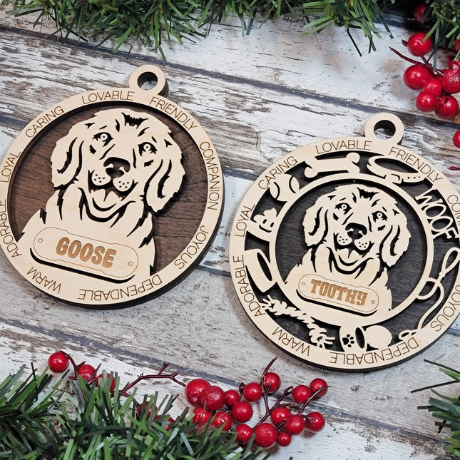 Golden Retriever Personalized Dog Ornament