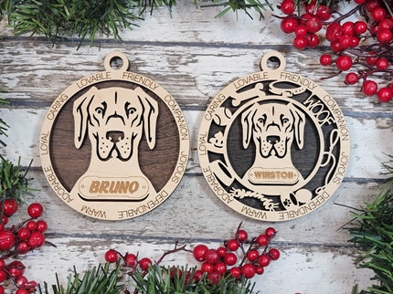 Great Dane (Natural Ears) Personalized Dog Ornament
