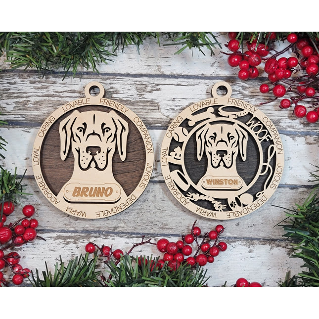 Great Dane (Natural Ears) Personalized Dog Ornament