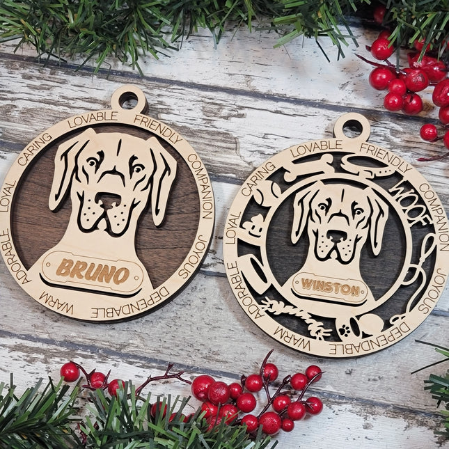 Great Dane (Natural Ears) Personalized Dog Ornament