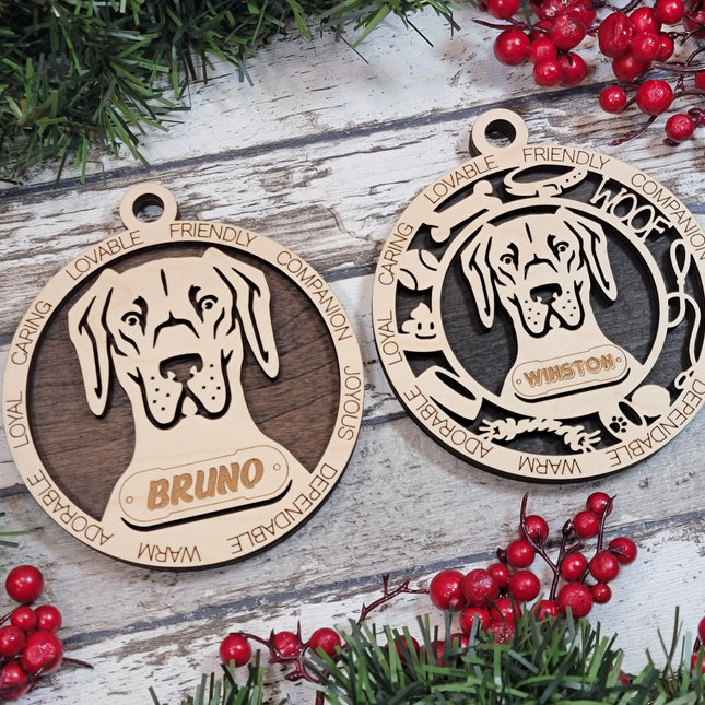 Great Dane (Natural Ears) Personalized Dog Ornament