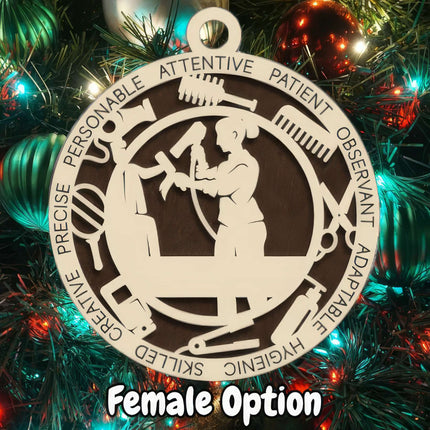 Hairdresser Personalized Occupation Ornament