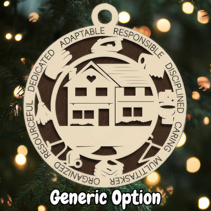 Homemaker Personalized Occupation Ornament