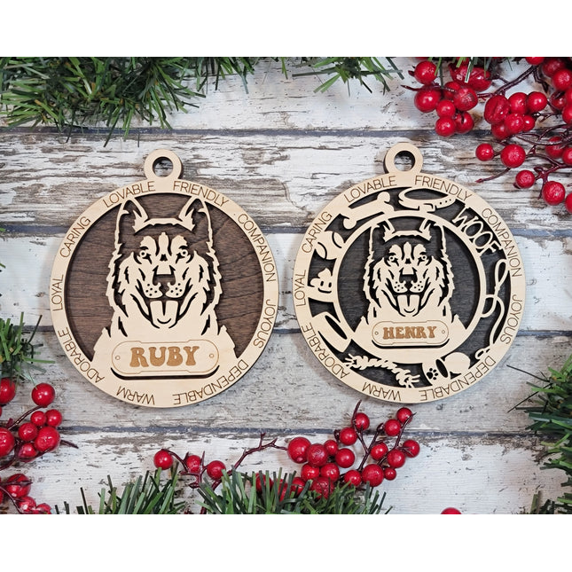 Husky Personalized Dog Ornament