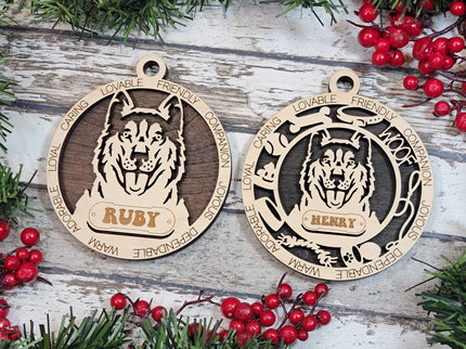 Husky Personalized Dog Ornament
