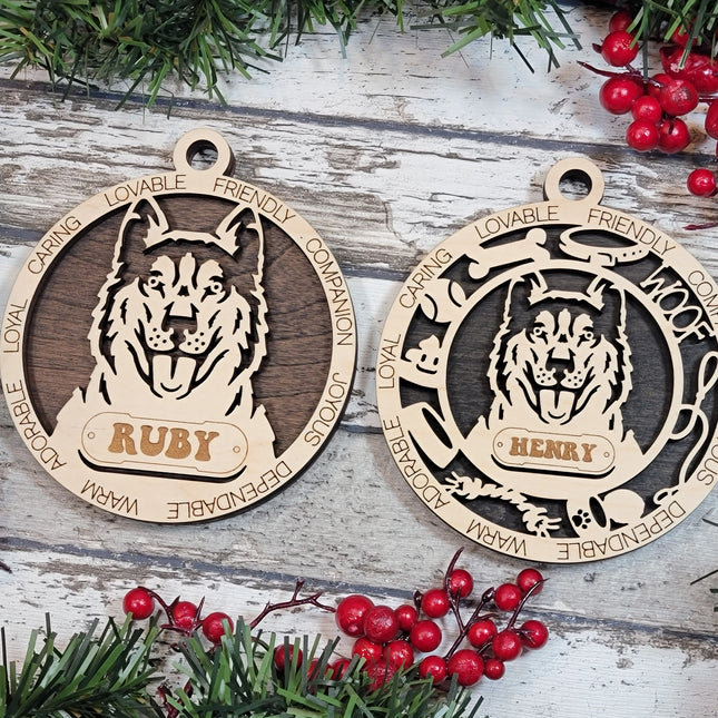 Husky Personalized Dog Ornament
