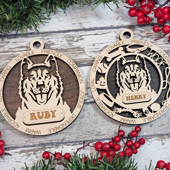 Husky Personalized Dog Ornament