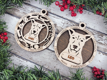 Indian Pariah Dog Personalized Dog Ornament