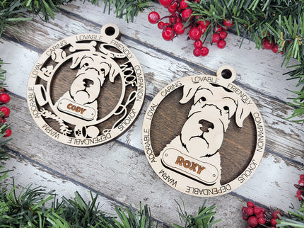 Irish Wolfhound Personalized Dog Ornament