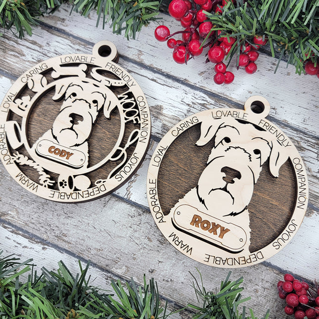 Irish Wolfhound Personalized Dog Ornament