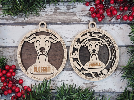 Italian Greyhound Personalized Dog Ornament