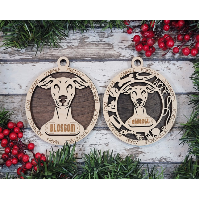Italian Greyhound Personalized Dog Ornament