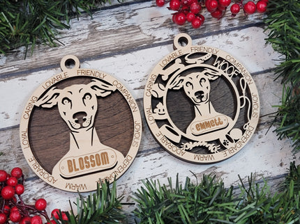 Italian Greyhound Personalized Dog Ornament