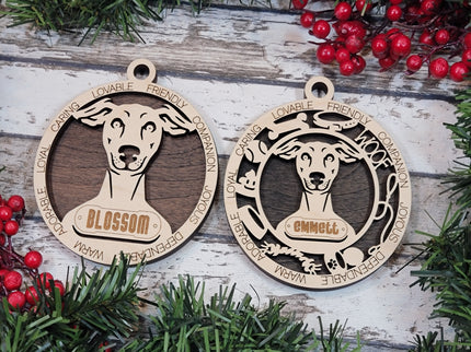 Italian Greyhound Personalized Dog Ornament