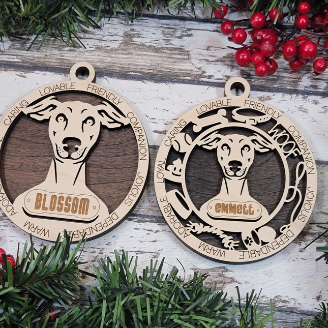 Italian Greyhound Personalized Dog Ornament