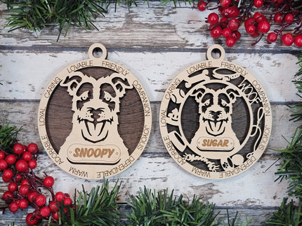 Jack Russell (Long Hair) Personalized Dog Ornament