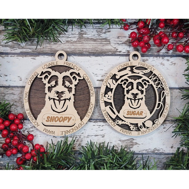 Jack Russell (Long Hair) Personalized Dog Ornament