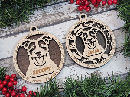 Jack Russell (Long Hair) Personalized Dog Ornament
