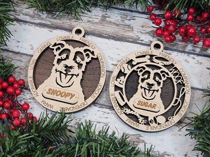 Jack Russell (Long Hair) Personalized Dog Ornament