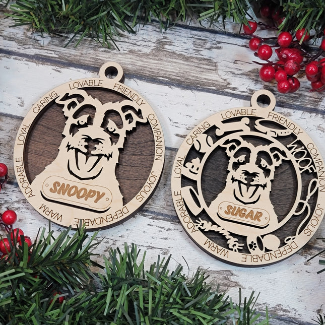 Jack Russell (Long Hair) Personalized Dog Ornament