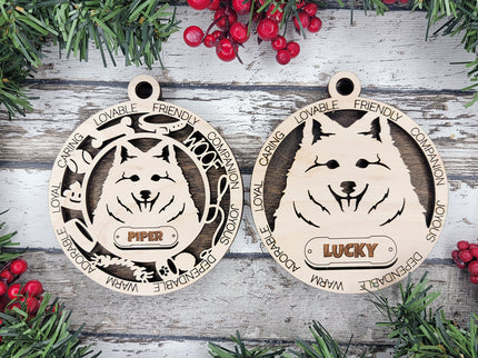 Japanese Spitz Personalized Dog Ornament