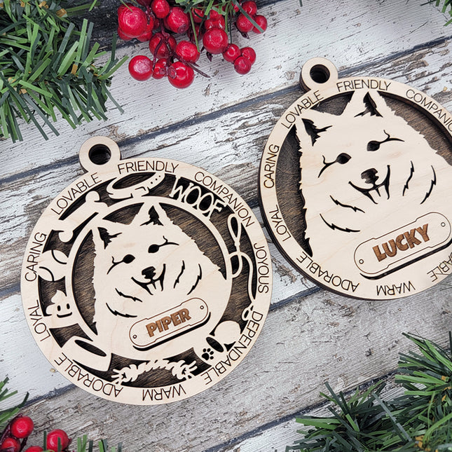 Japanese Spitz Personalized Dog Ornament