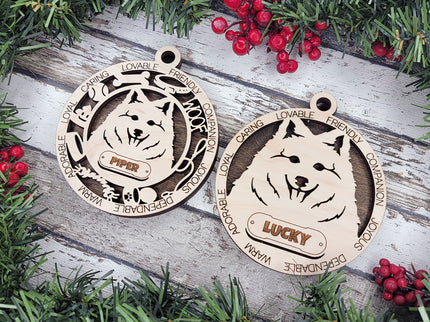 Japanese Spitz Personalized Dog Ornament