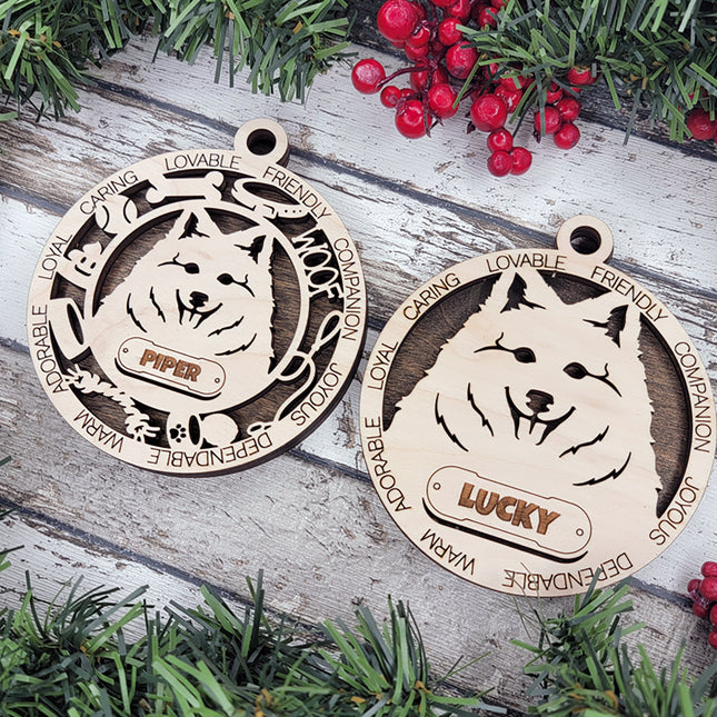 Japanese Spitz Personalized Dog Ornament