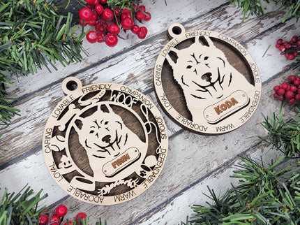 Jindo Personalized Dog Ornament