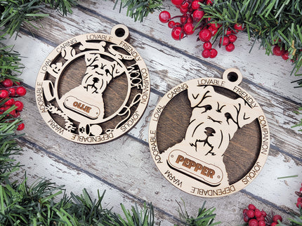 Kerry Blue Terrier Personalized Dog Ornament