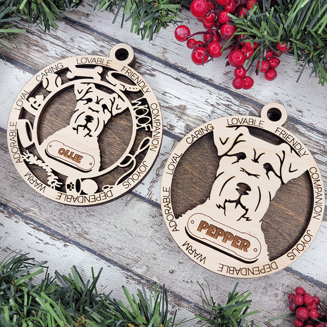 Kerry Blue Terrier Personalized Dog Ornament